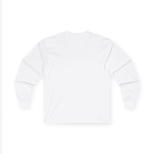 Back view of the 1134329756374436446_2048.jpeg plain white long-sleeve crewneck t-shirt.