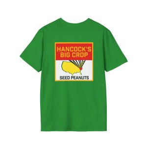 Green 15541702992630642955_2048.jpeg t-shirt featuring a back graphic of a yellow map of the United States with rays emanating from a red dot near Florida, above the text SEED PEANUTS.