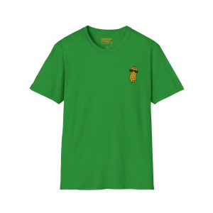 Green 8477924541063402888_2048.jpeg Hancock’s Big Crop short-sleeved t-shirt with a small graphic of a peanut wearing sunglasses on the chest.